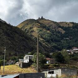 Looking back to where we hiked