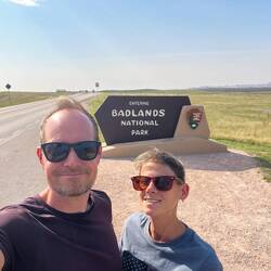 Einfahrt zum Badlands Nationalpark
