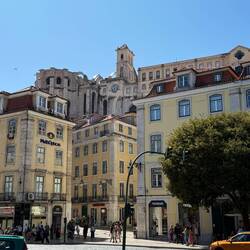 Cathedral with no ceiling. This Church collapsed in the 1755 earthquake and was left as a ruin