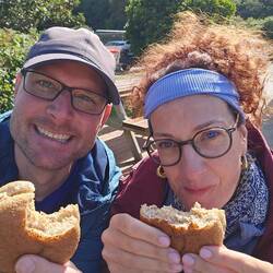 Krabben-Sandwich am Meer, echt lecker