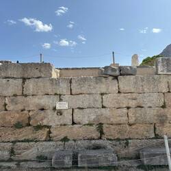 Bema seat where St. Paul was brought before Gallio