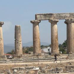 Pillars carved out of one block of limestone each