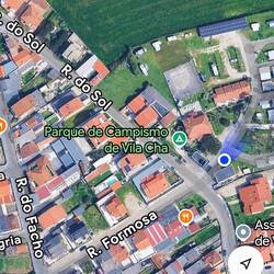 Vista de pájaro de nuestro camping para las siguientes 3 noches