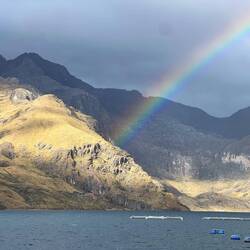 A wonderful rainbow over laguna Huangagocha