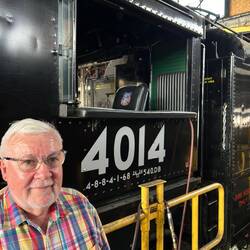 Standing on the shop catwalk by the fireman's side