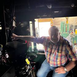 One hand on that revered throttle handle...