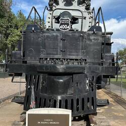 The imposing front view of a Big Boy