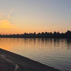 Unser letzter Campingplatz für diese Reise inklusive malerischem Sonnenuntergang