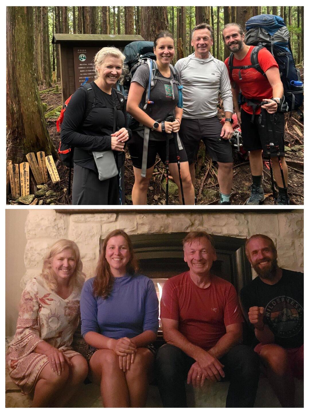 Dana & Brad: Oben Japan 2024 und unten Abbotsford bei Vancouver 2025