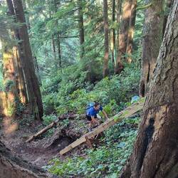 Auch ohne Rucksack brachten die Leitern den Puls in Wallung
