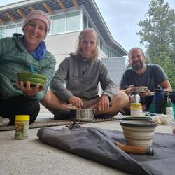 Kochen auf dem Bürgersteig