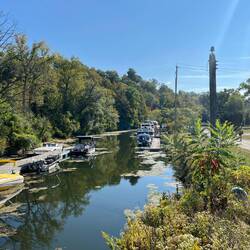 Back to the Enlarged Erie Canal behind the yacht club.