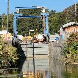 Current use of the old lock 21 by the Schenectady Yacht Club.