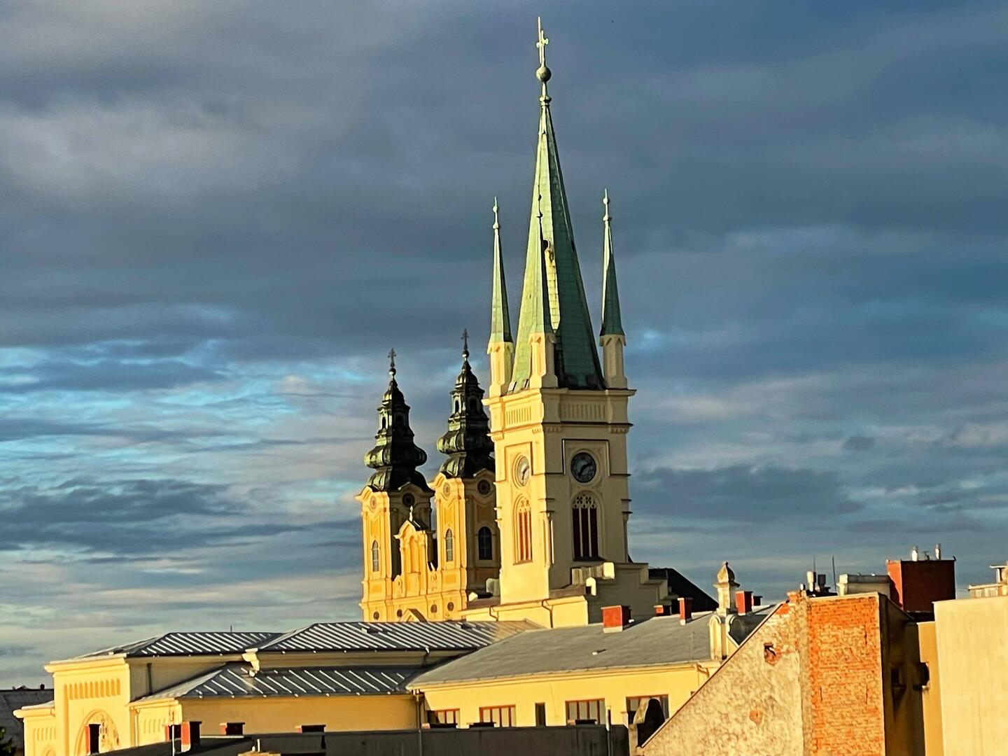 Blick auf Nitra am Morgen