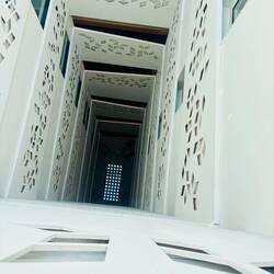 View down to the bottom floor!