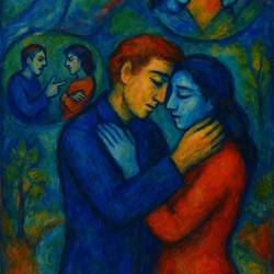 Streiten und Versöhnen im Stile von Marc Chagall (mit freundlicher Unterstützung von ChatGPT)