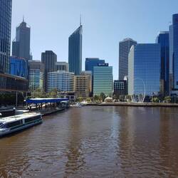 Elizabeth Quay - Swan River. Pretty murky brown