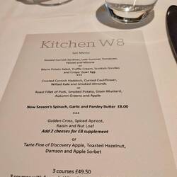 The set course menu