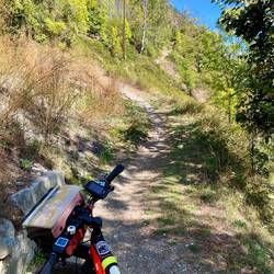 Ausschnitt aus dem langen Gegenanstieg in Kalpetran