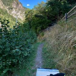 Manchmal ist es etwas eng und abschüssig