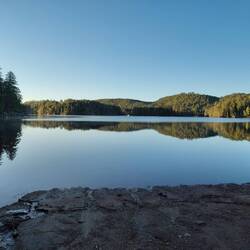 Morgentoilette im See, bin jetzt wach.
