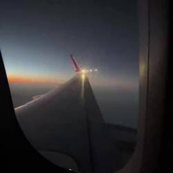 Flugzeug Sonnenaufgang