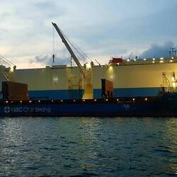 A vehicle carrier in the port of Veracruz. Nemo will be leaving in about a week...