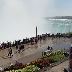 Not a bad crowd at the falls