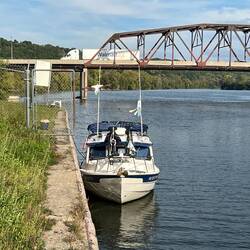 C-Traveler tied up to the wall here in Fonda