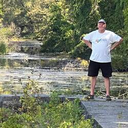 Yours truely at the eastern end of the locks