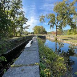 Looking west at Yankee Hill locks