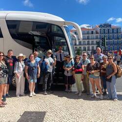 Saying goodbye to our bus driver Pedro