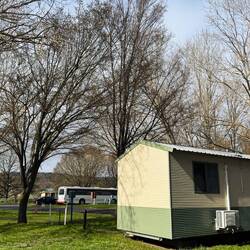 Our hut at the Caravan Park