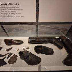 Shoes and gloves