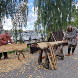 Viking boat building demo