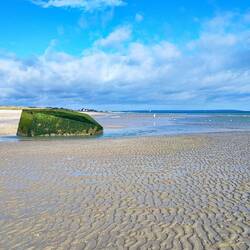 Alte Bunker auch nur bei Ebbe zu sehen