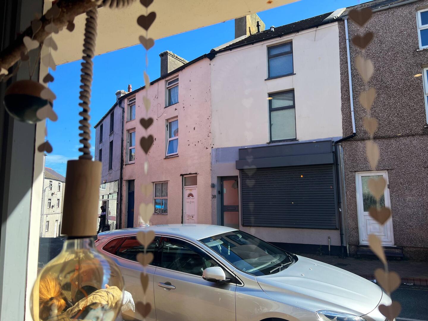 View from the coffee shop in Holyhead. What a dump. Best coffee we have had since leaving home.