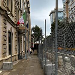 Fences are up