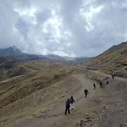 Hier gehen die Massen hoch - unser Abstieg.