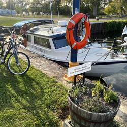 Friends of Fort Plain have planted herbs for boaters staying here.
