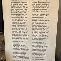 Candle making in early times.