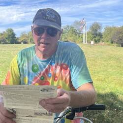 Studying the walking tour map to see if we saw it all.