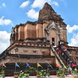 Toppled by an earthquake