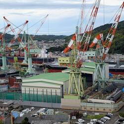 Imibari was the largest ship building centre in the world.