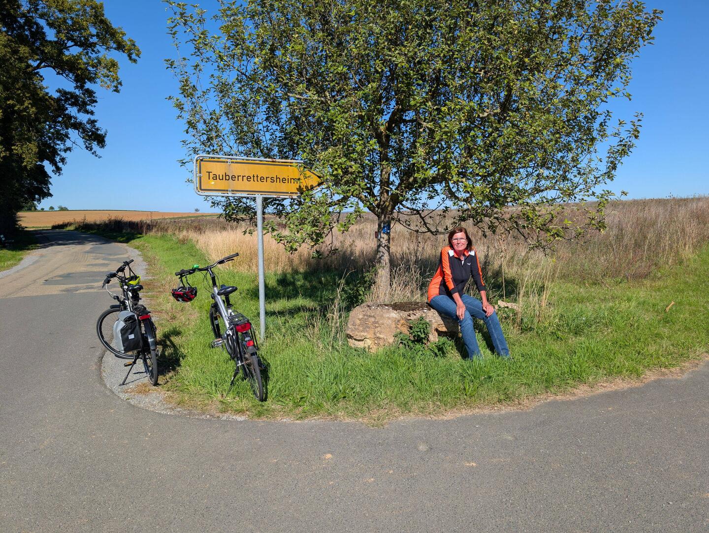 Erste Rast oben auf dem Berg nach den ersten 100 Höhenmetern 🥵