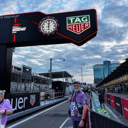 Entering the pit lane