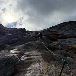 The next set of chains; it just got steeper and steeper