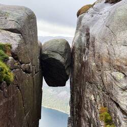 The rock we've hiked to see!