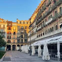 Cafe Iruna, where Hemingway spent a lot of time in Pamplona.