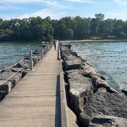 Looking bake to shore